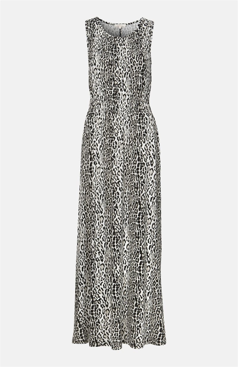 Leopardmønstret lang kjole Justine (7313771302758)