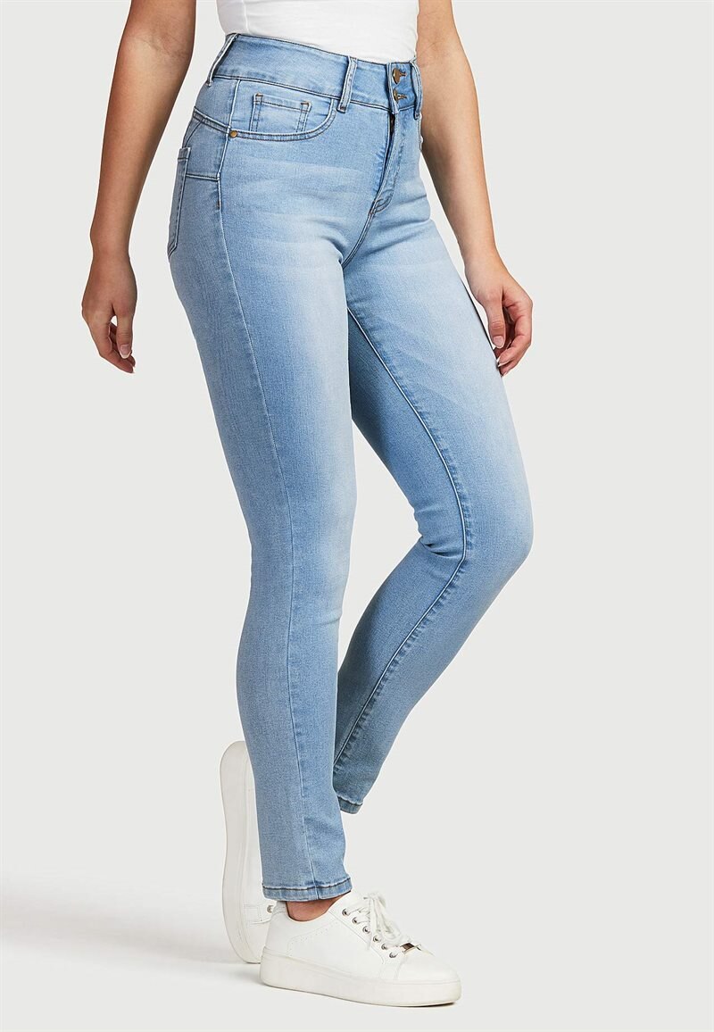 Formende jeans med høj talje