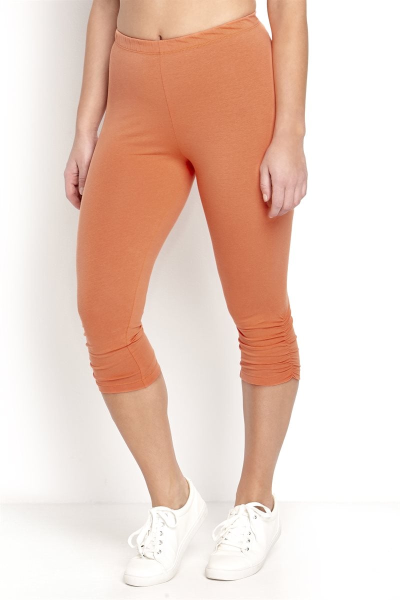 Caprileggings med elastikdetalje 2-pack