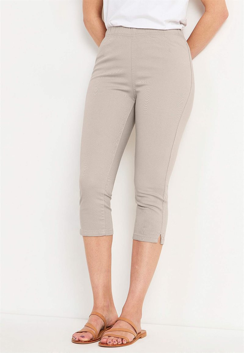 Komfortable capribukser i bomuldstwill