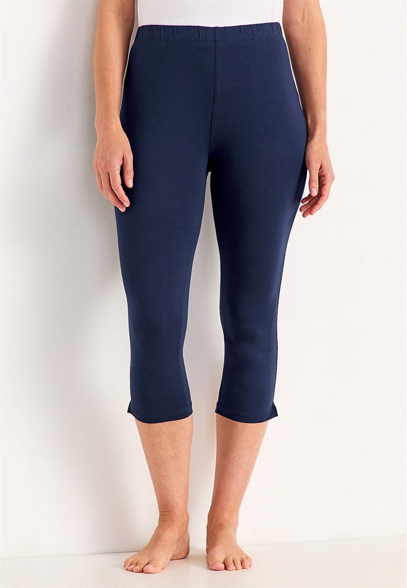 Capri leggings med sideslidser