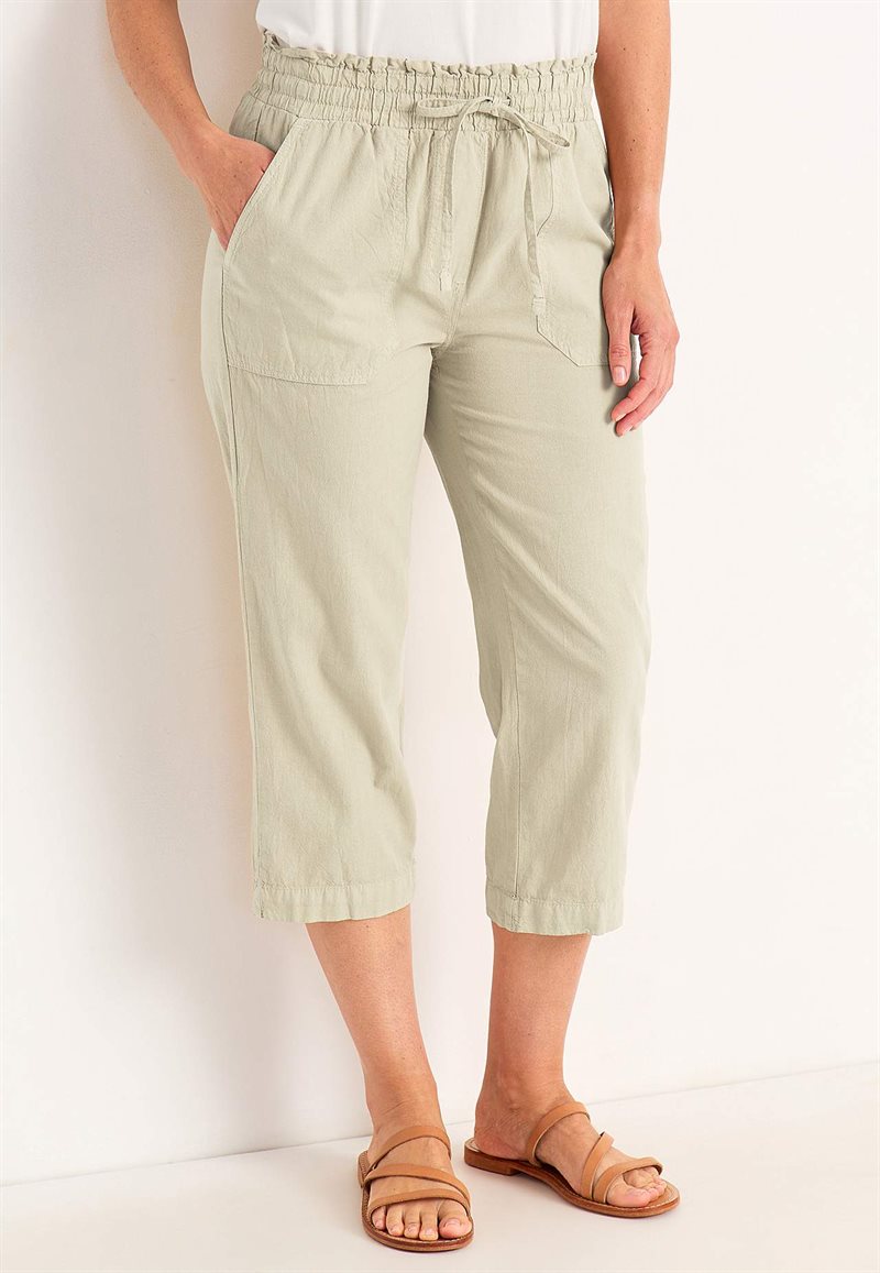 Capribukser i vasket bomuld Jade