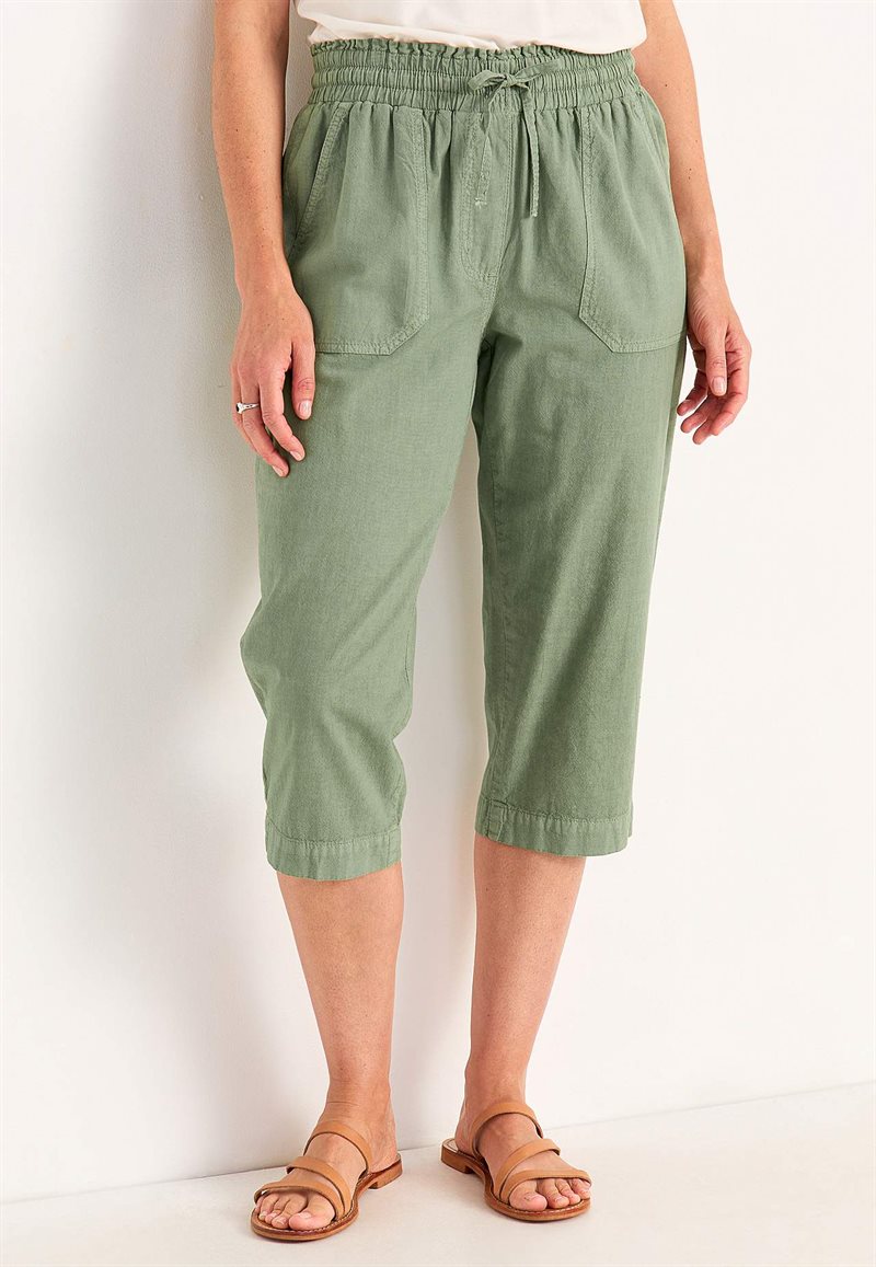 Capribukser i vasket bomuld Jade
