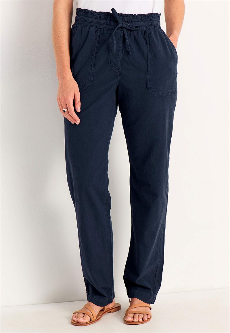 Lange bukser i vasket bomuld