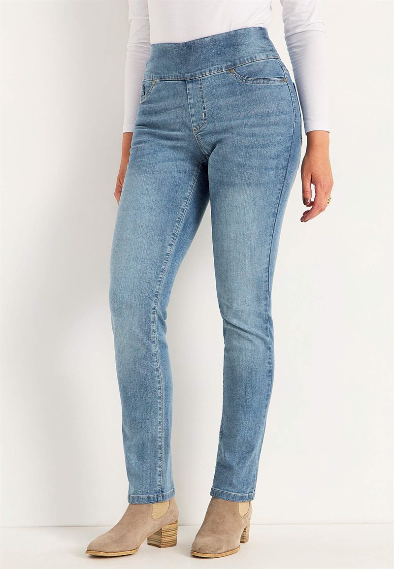 Elastisk jegging med høj elastisk talje