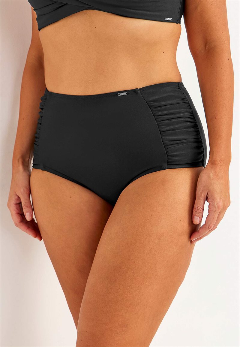 Rynket bikiniunderdel med høj talje Honolulu