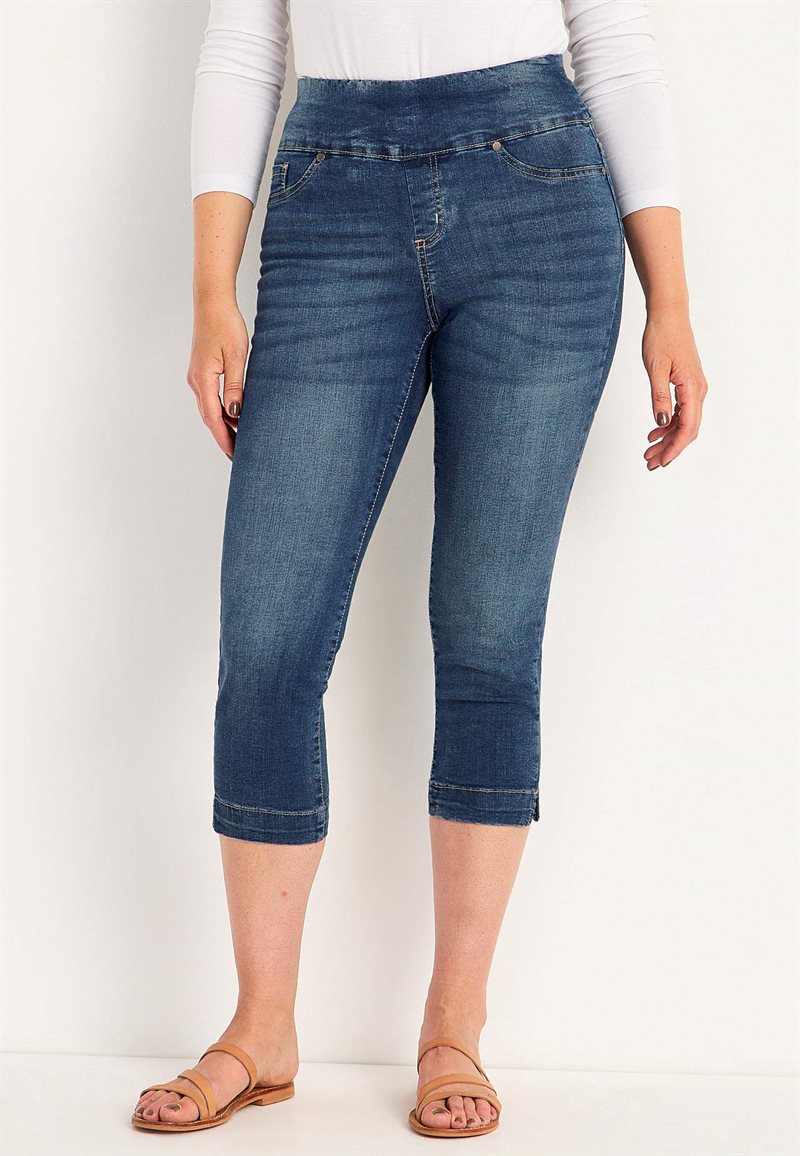 Superkomfortable caprijeggings i denim Elin