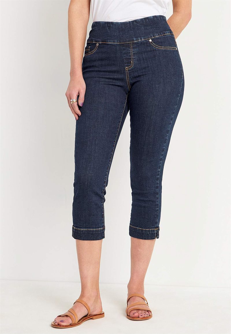 Superkomfortable caprijeggings i denim Elin