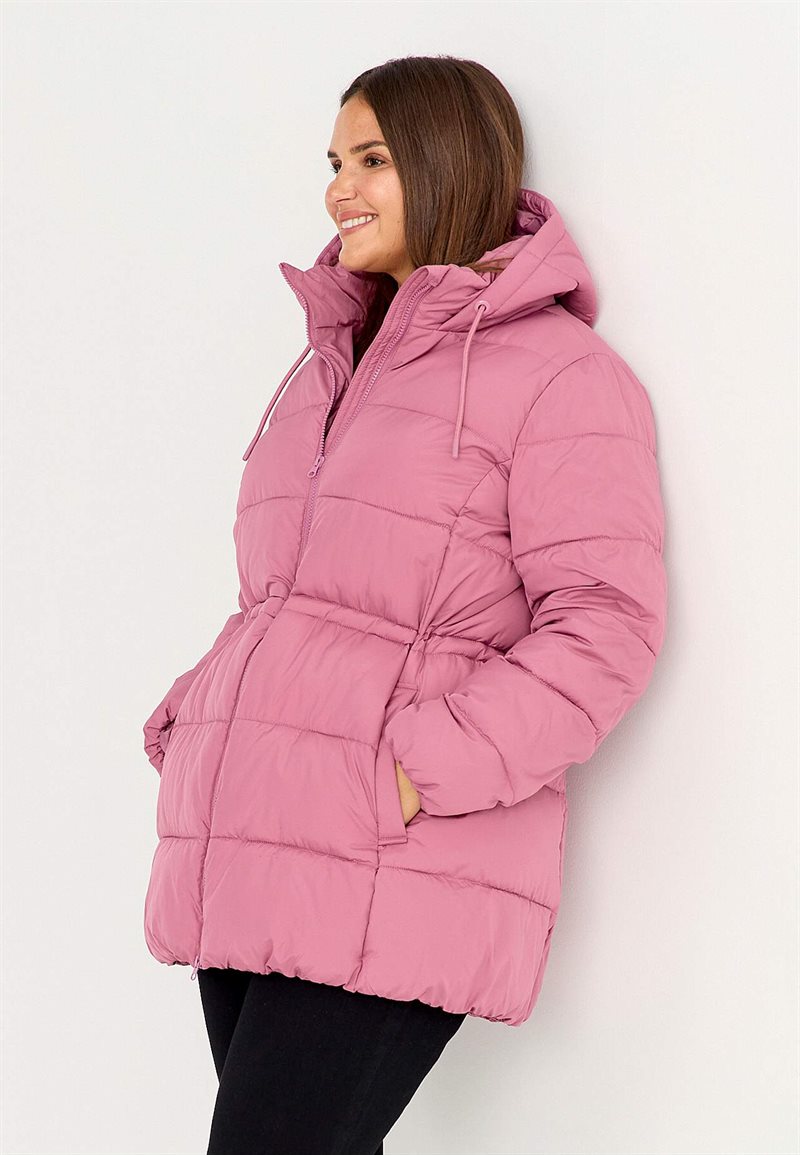 Varmt foret jakke med hætte