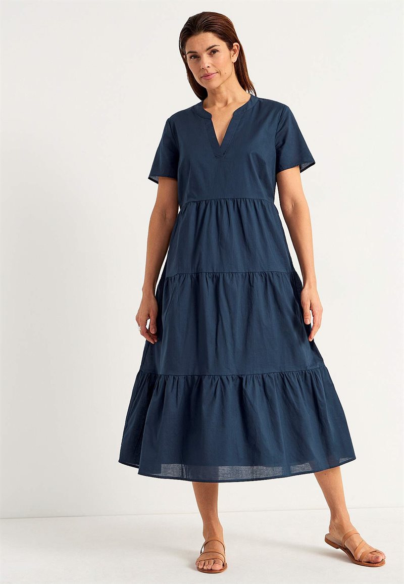 Bomuldskjole med volant