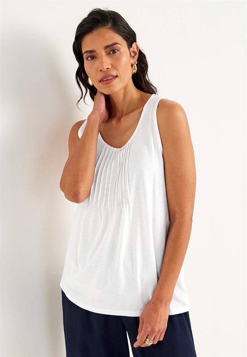 Tanktop med dekorativ fold