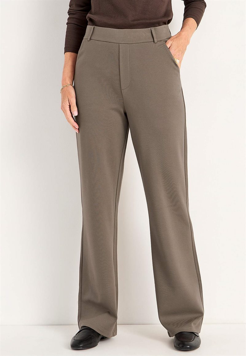 Brede bukser i Punto di Roma jersey med lommer Lisa