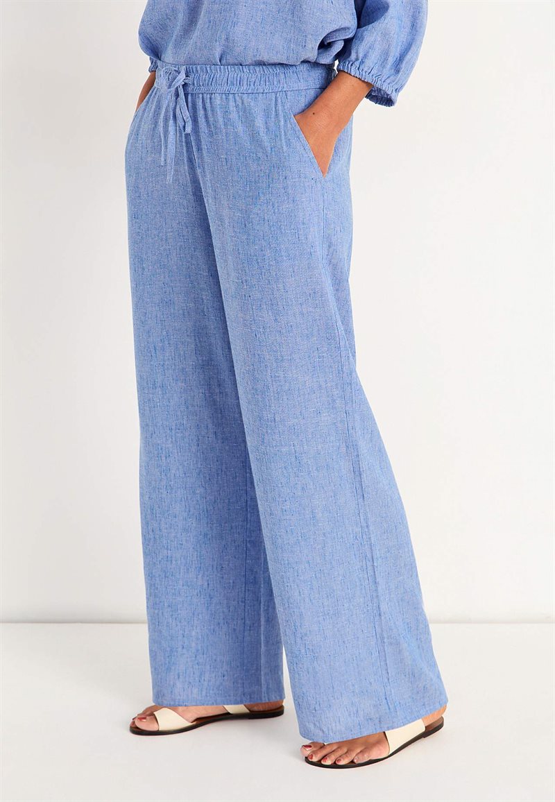 Bukser i viskose- og linnedblanding