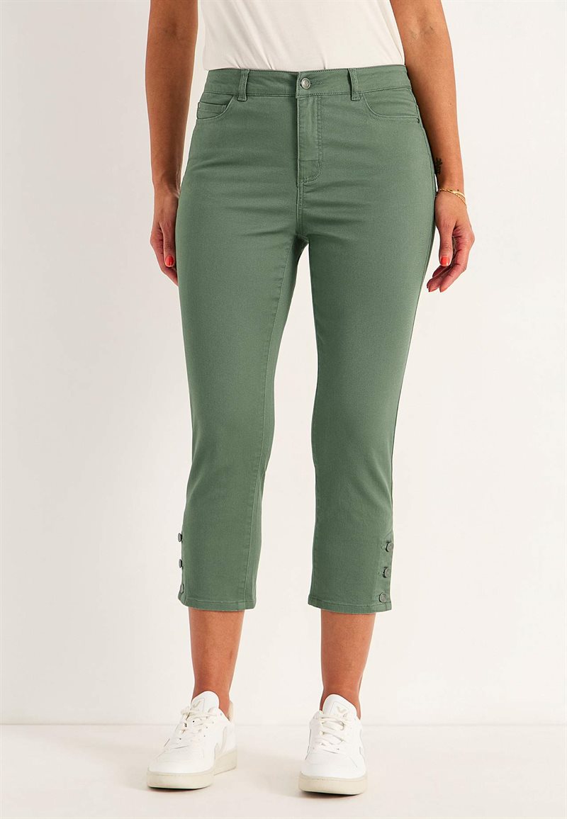 Crop jeans med design med fem lommer