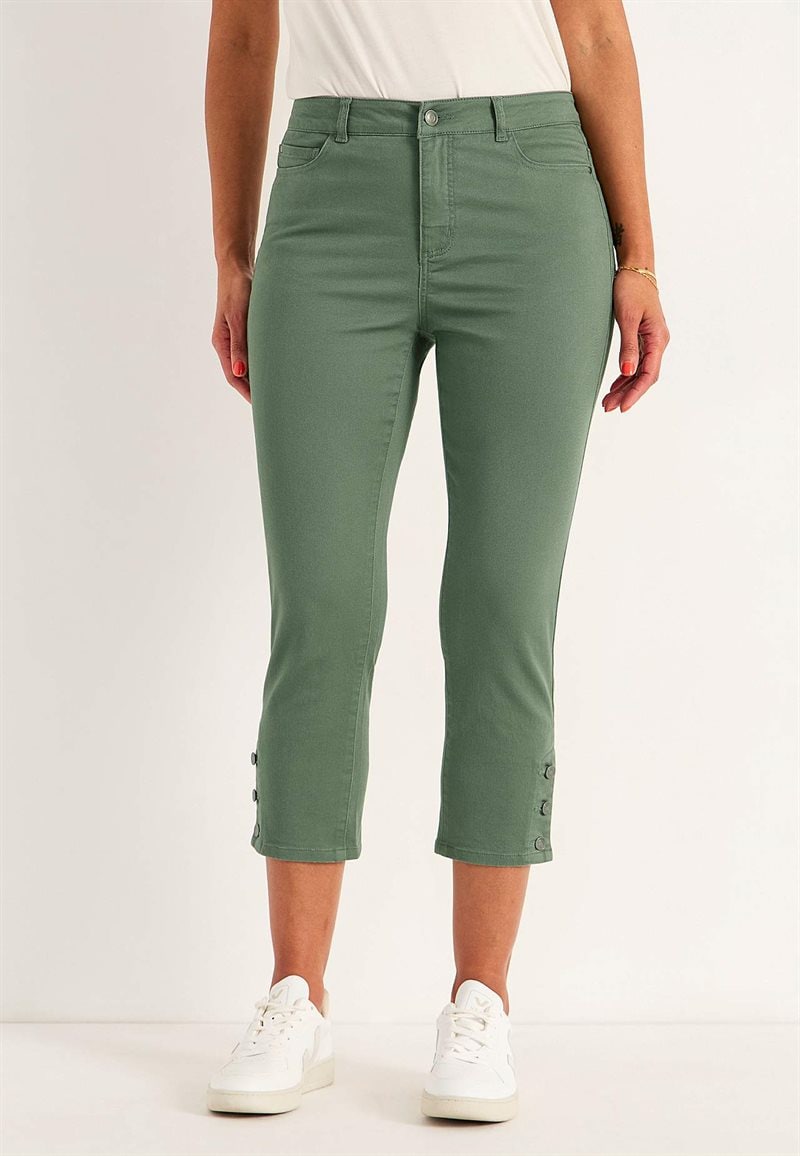 Crop jeans med design med fem lommer