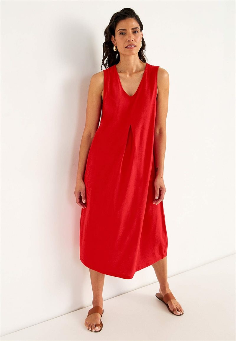 Jerseykjole med lommer