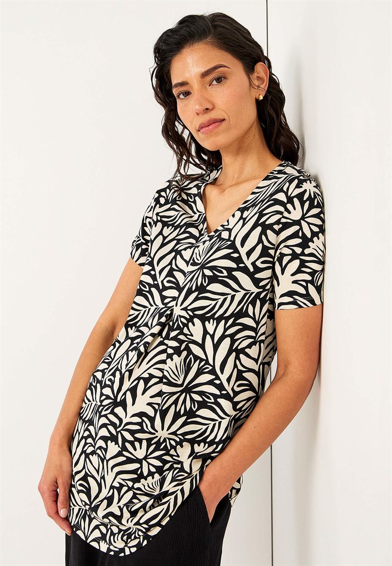 Jerseytunika med flatterende læg