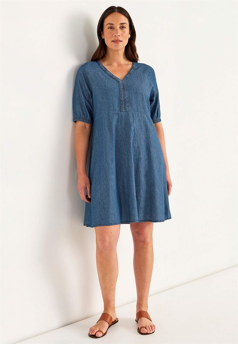 Kort cowboykjole med pufærmer