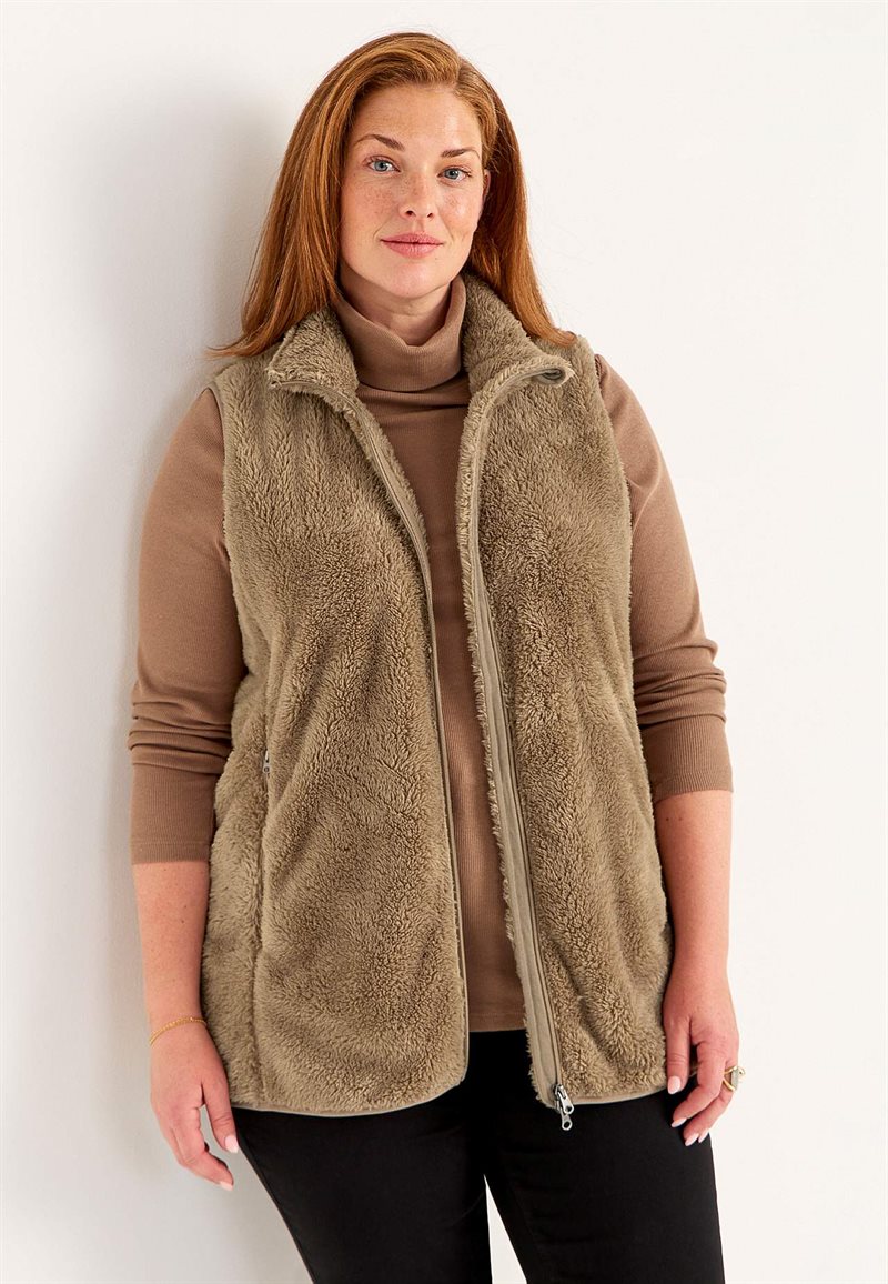 Fleecevest med lommer