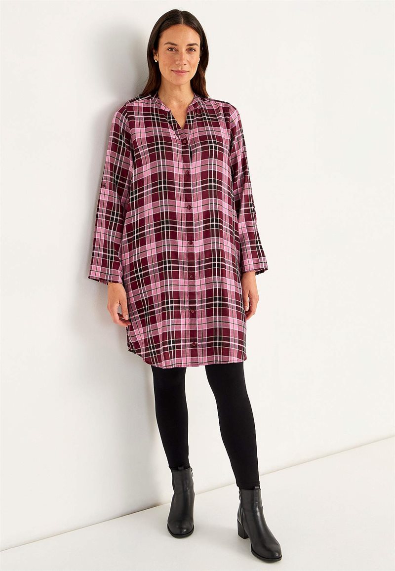 Vævet skjortekjole med lommer