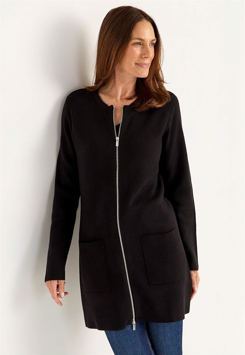 Cardigan med lynlås