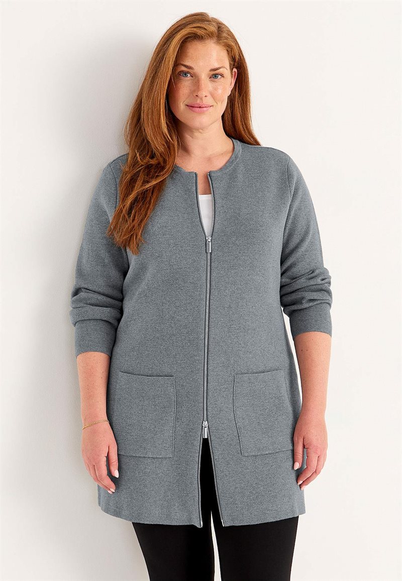 Cardigan med lynlås