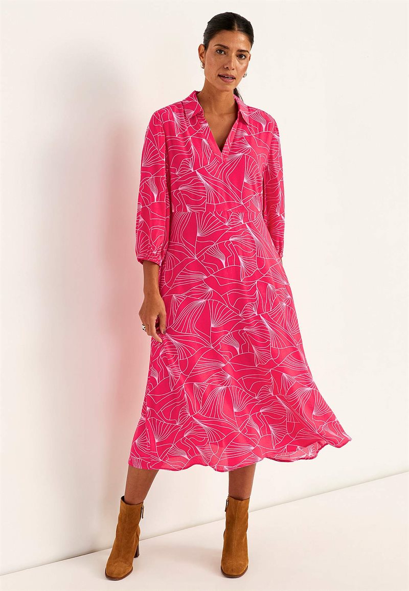 Vævet kjole med lommer