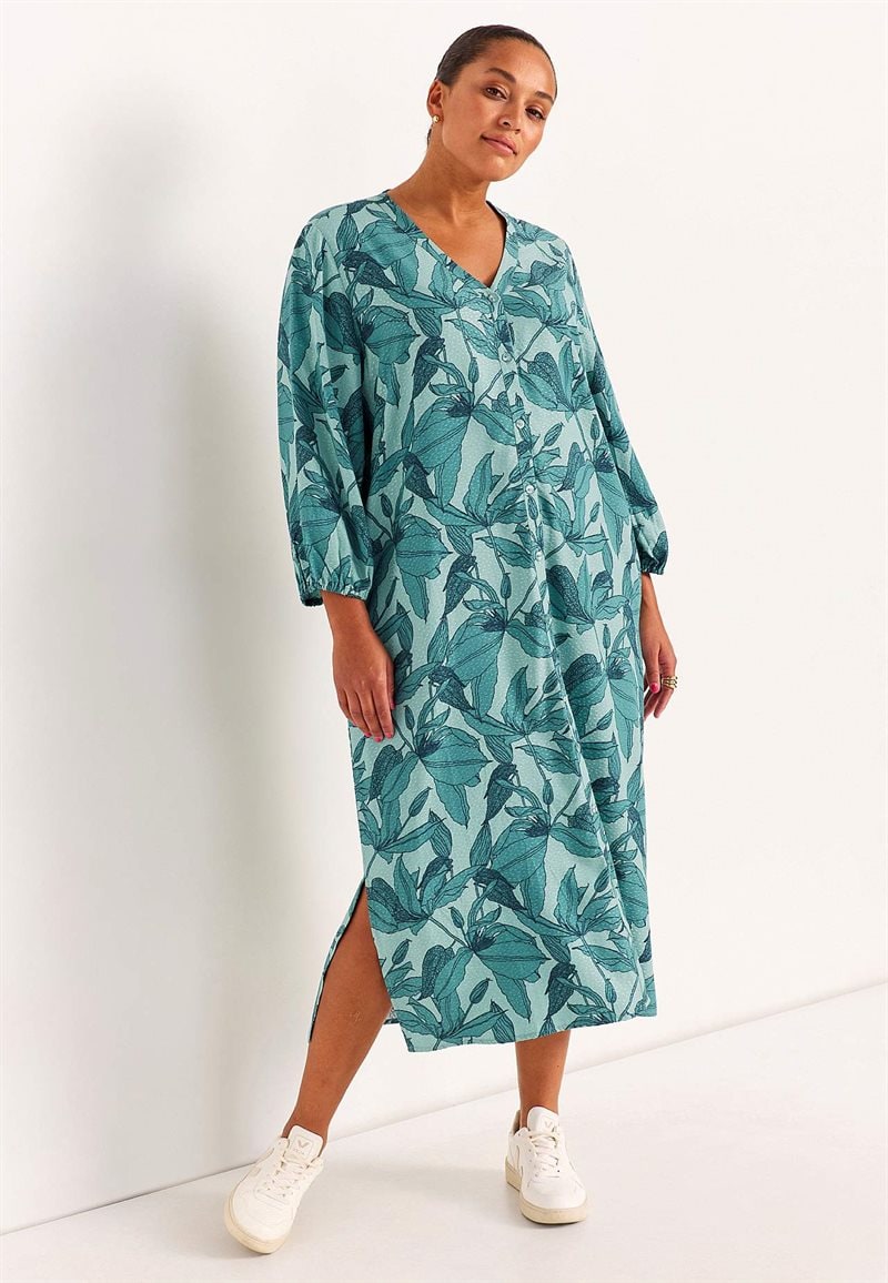 Vævet kjole med lommer