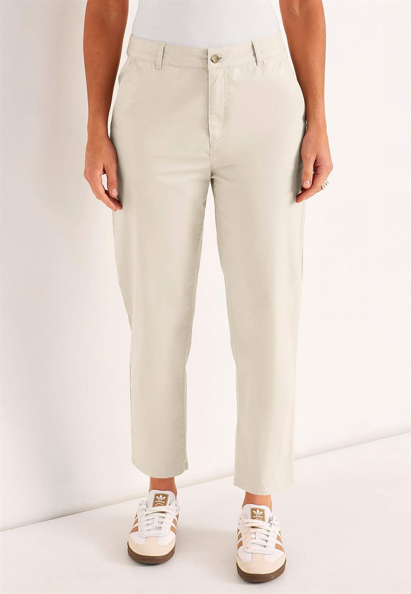 Ankelbukser i blød bomuldstwill