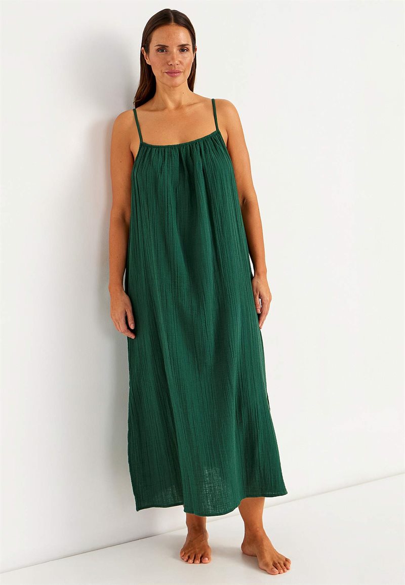 Strandkjole i rynket bomuld