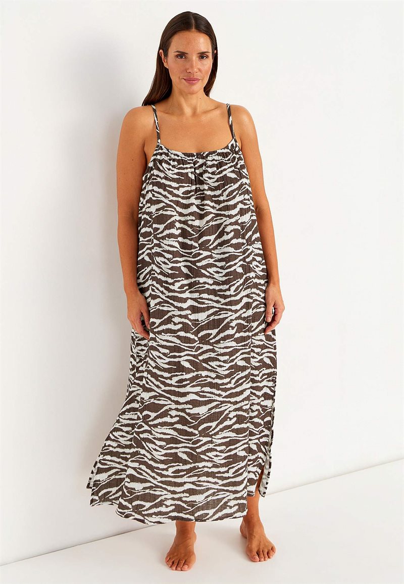 Strandkjole i rynket bomuld