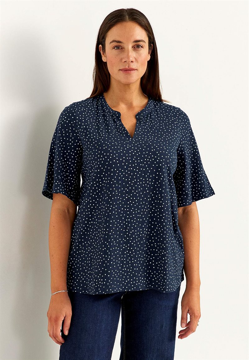 Rynket jerseytunika med svaj