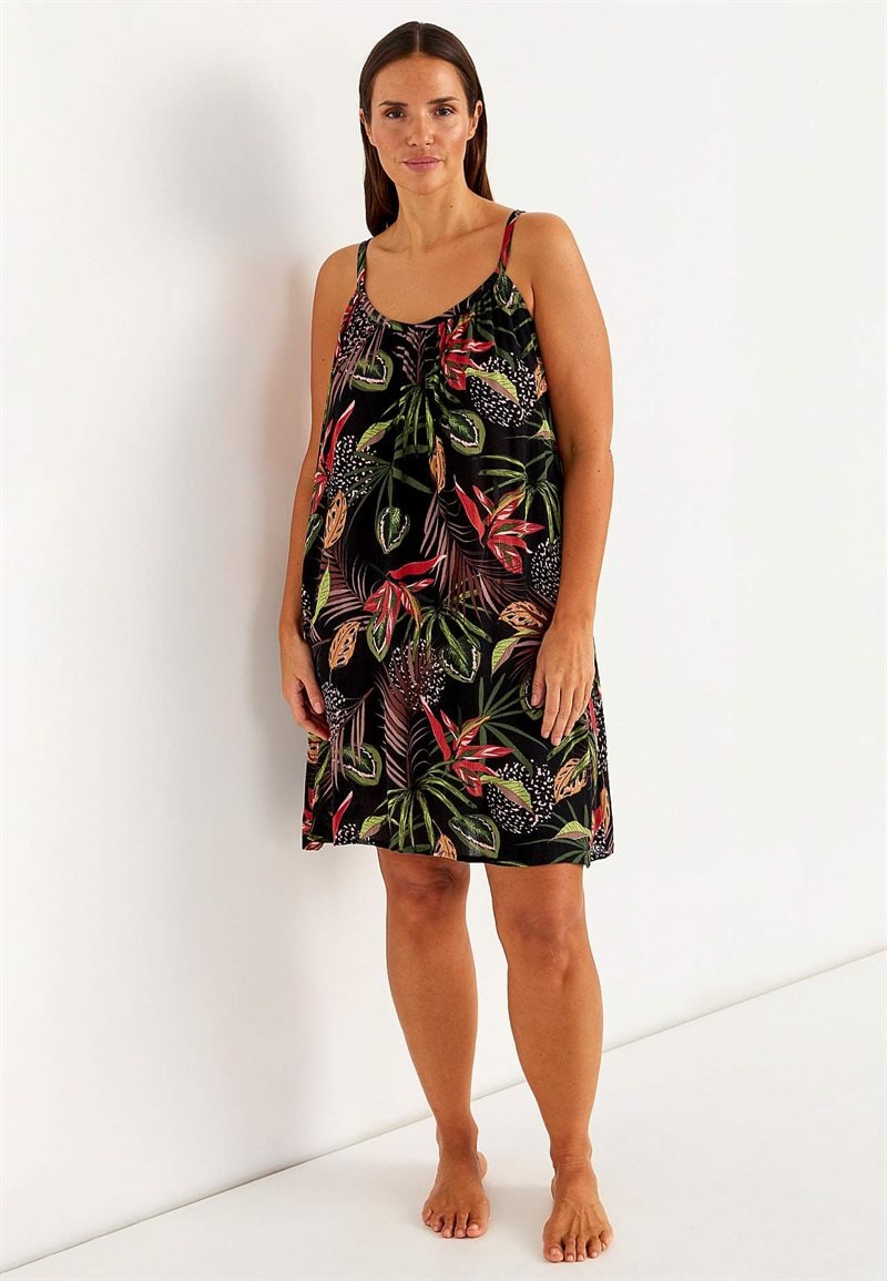 Strandkjole i viskosecrepe