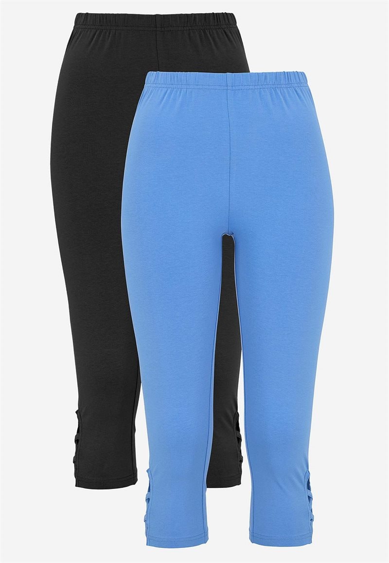 Capri leggings med dejlige detaljer 2-pack Capri leggings med dejlige detaljer 2-pack