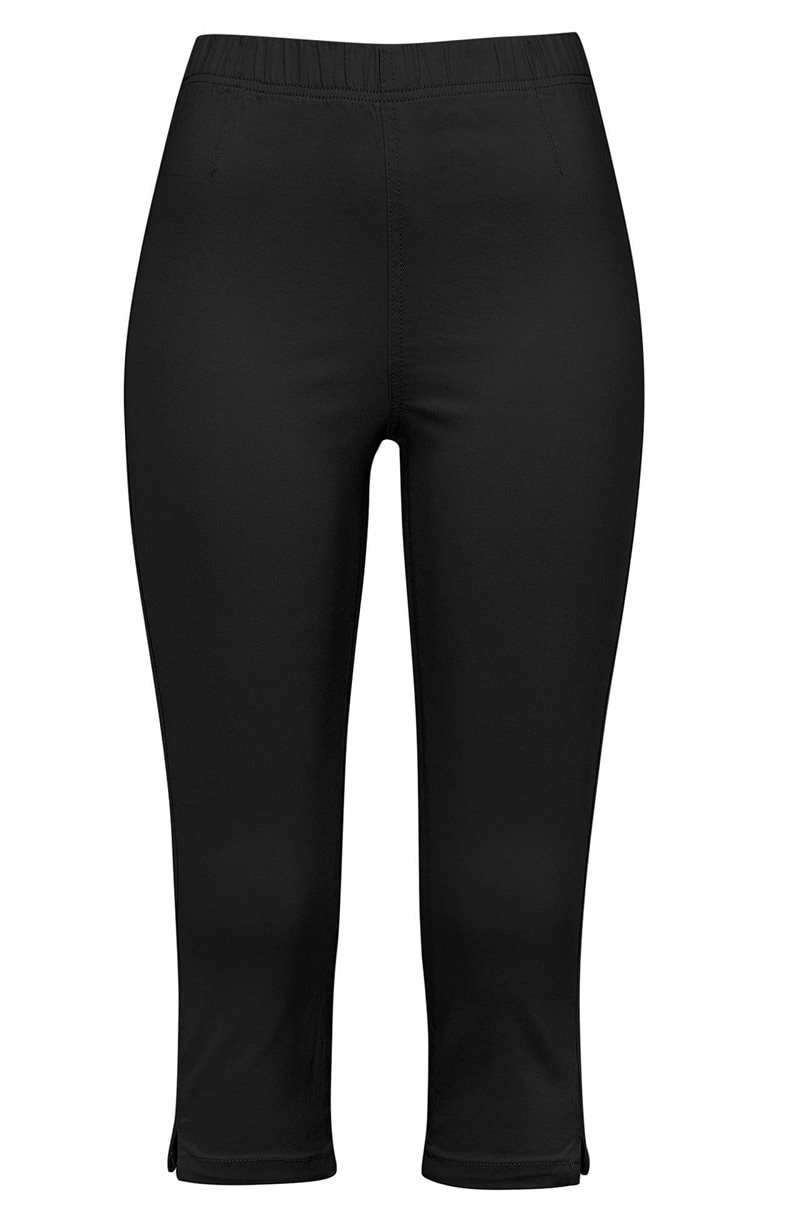 Komfortable capribukser i bomuldstwill