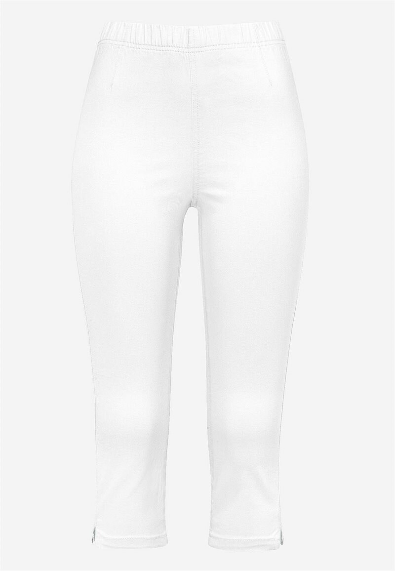 Komfortable capribukser i bomuldstwill