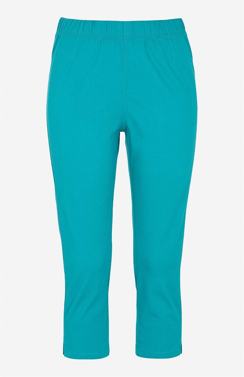 Komfortable capribukser i bomuldstwill