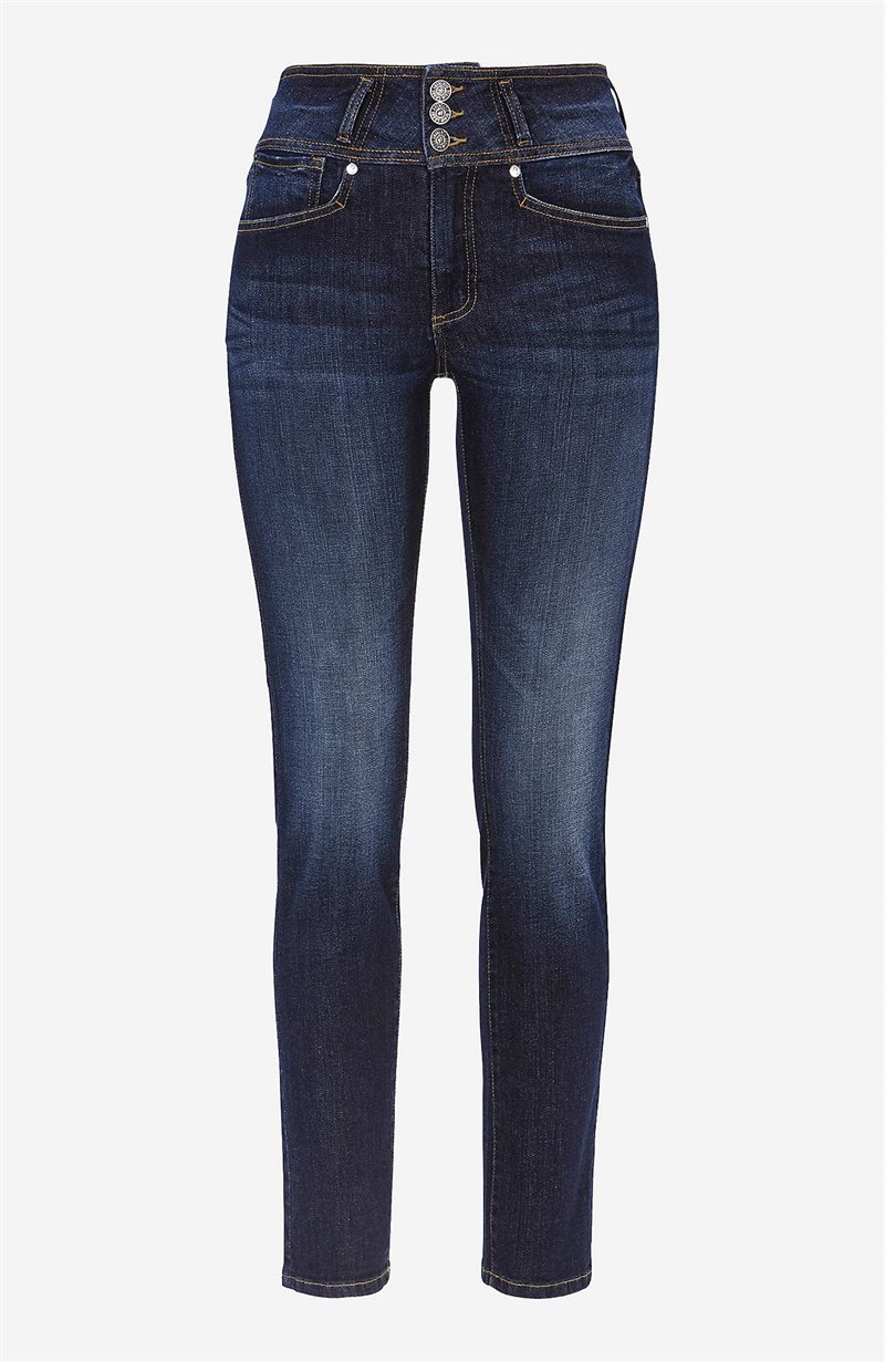 Lige jeans med høj talje