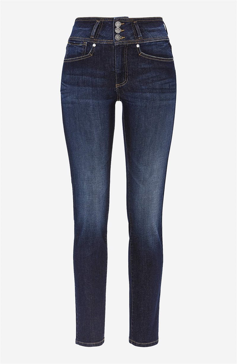 Lige jeans med høj talje