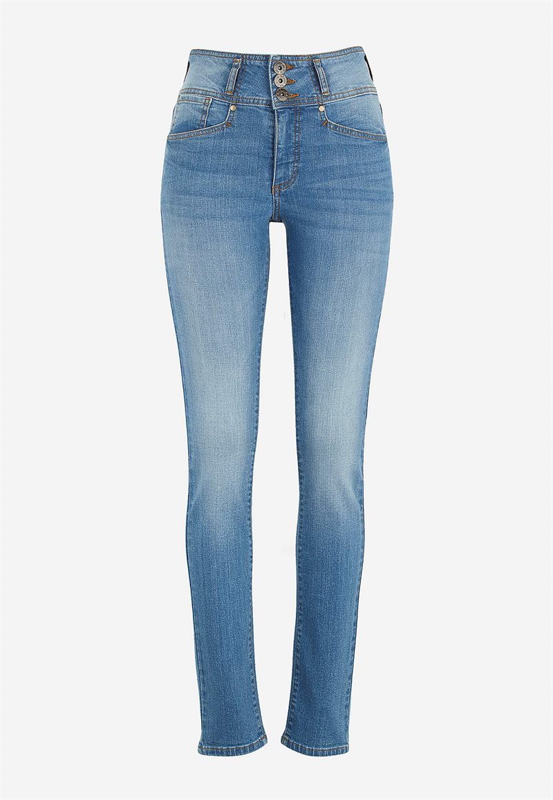 Lige jeans med høj talje