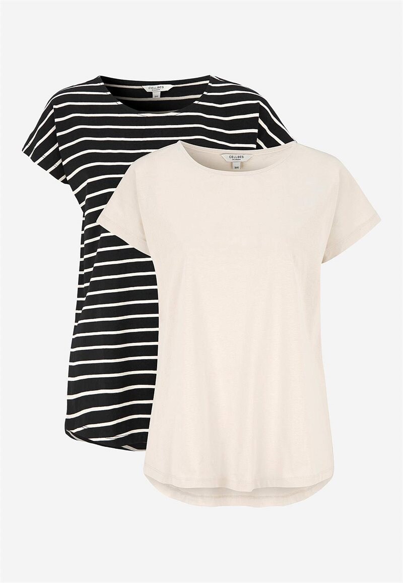 Jerseytoppe med korte ærmer 2-pack