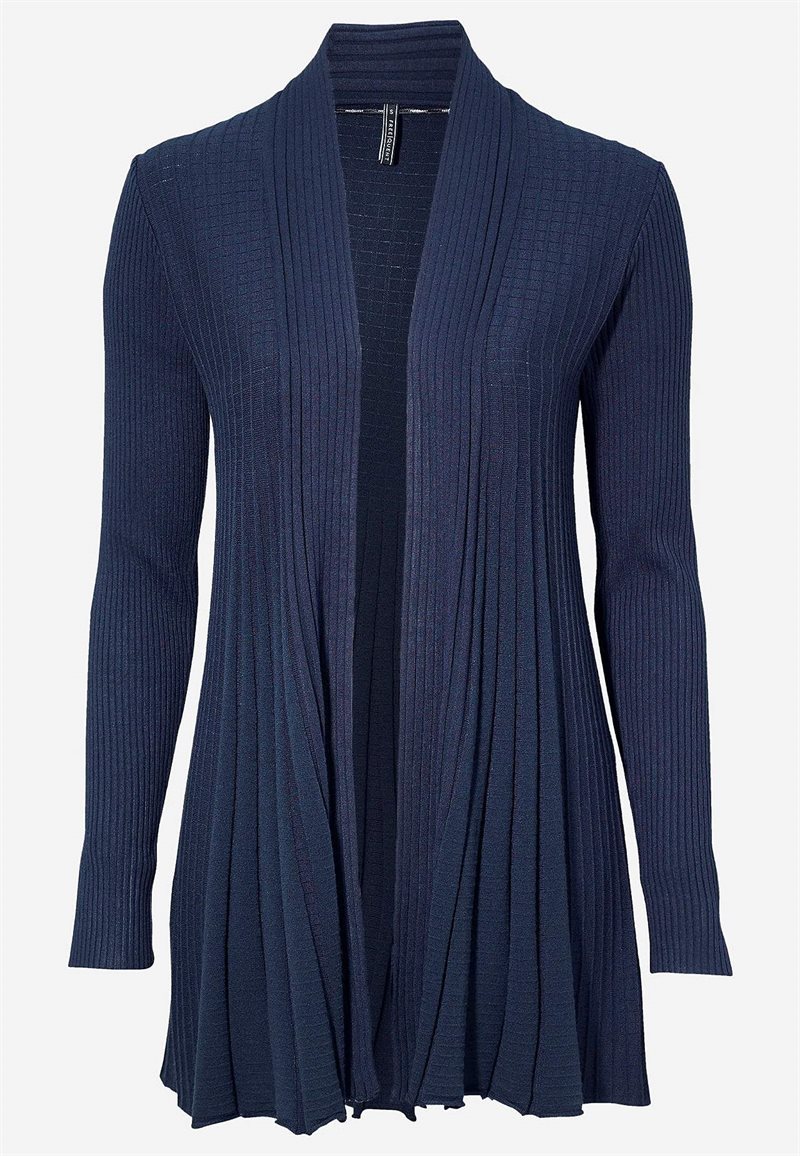 Lang, ribbet cardigan