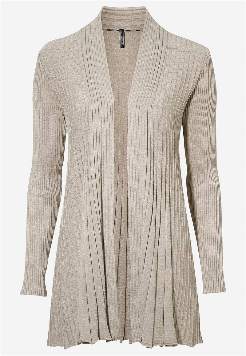Lang, ribbet cardigan