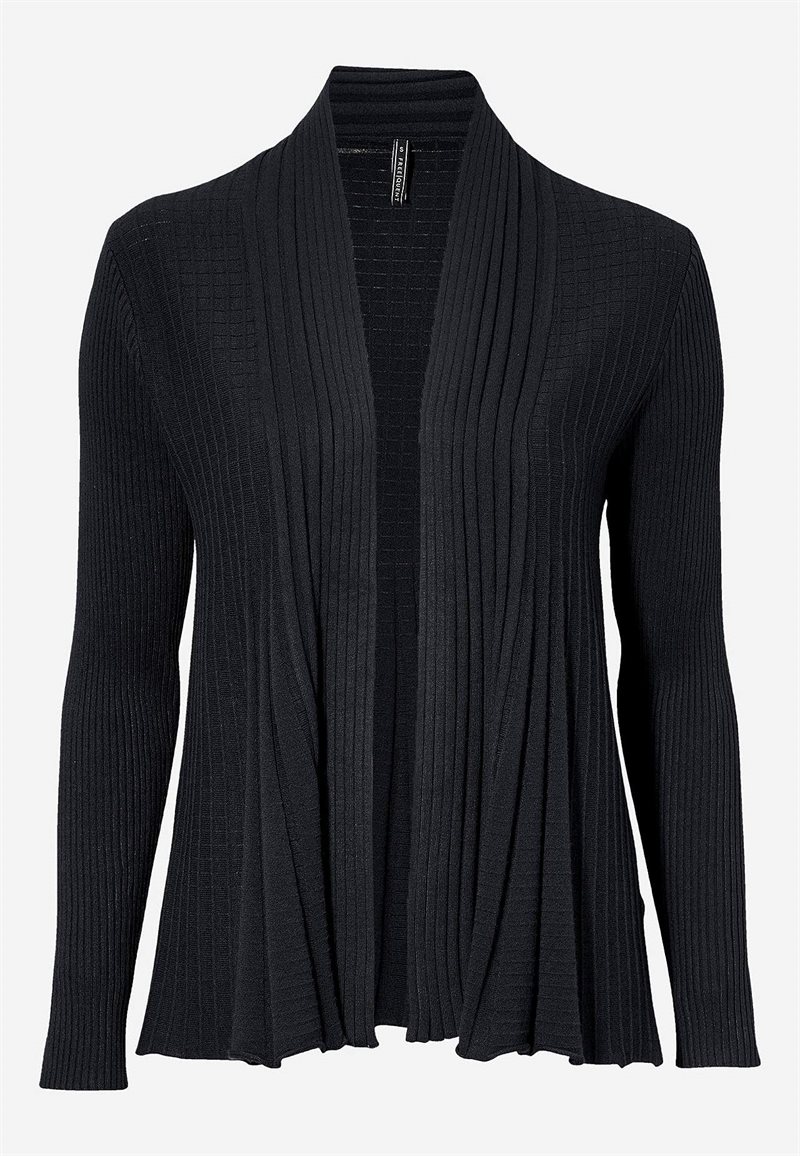 Ribbet, åben cardigan