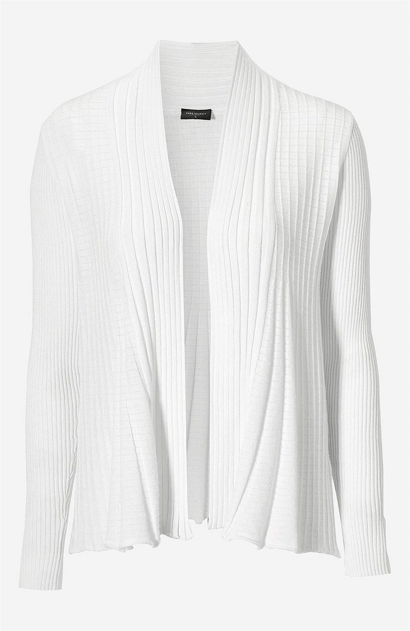 Ribbet, åben cardigan