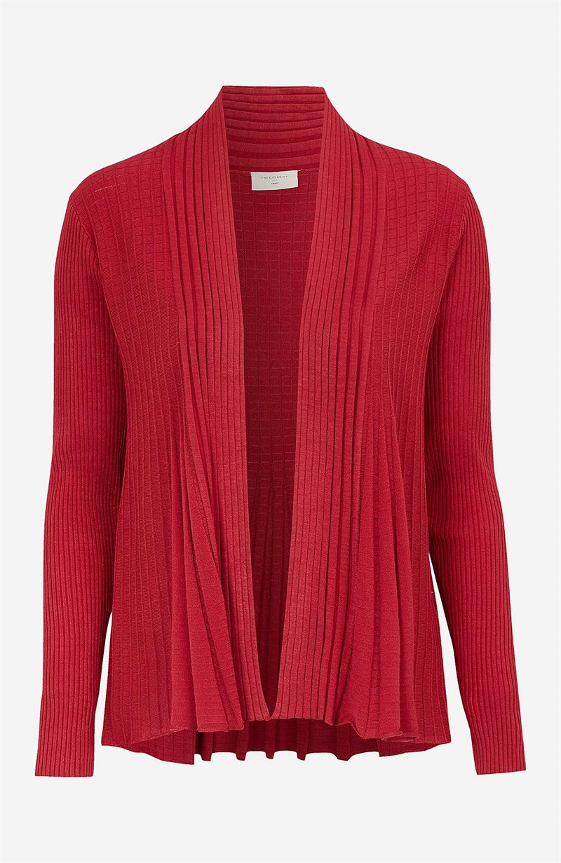 Ribbet, åben cardigan