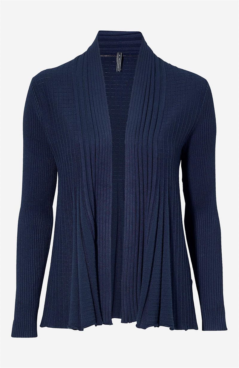 Ribbet, åben cardigan
