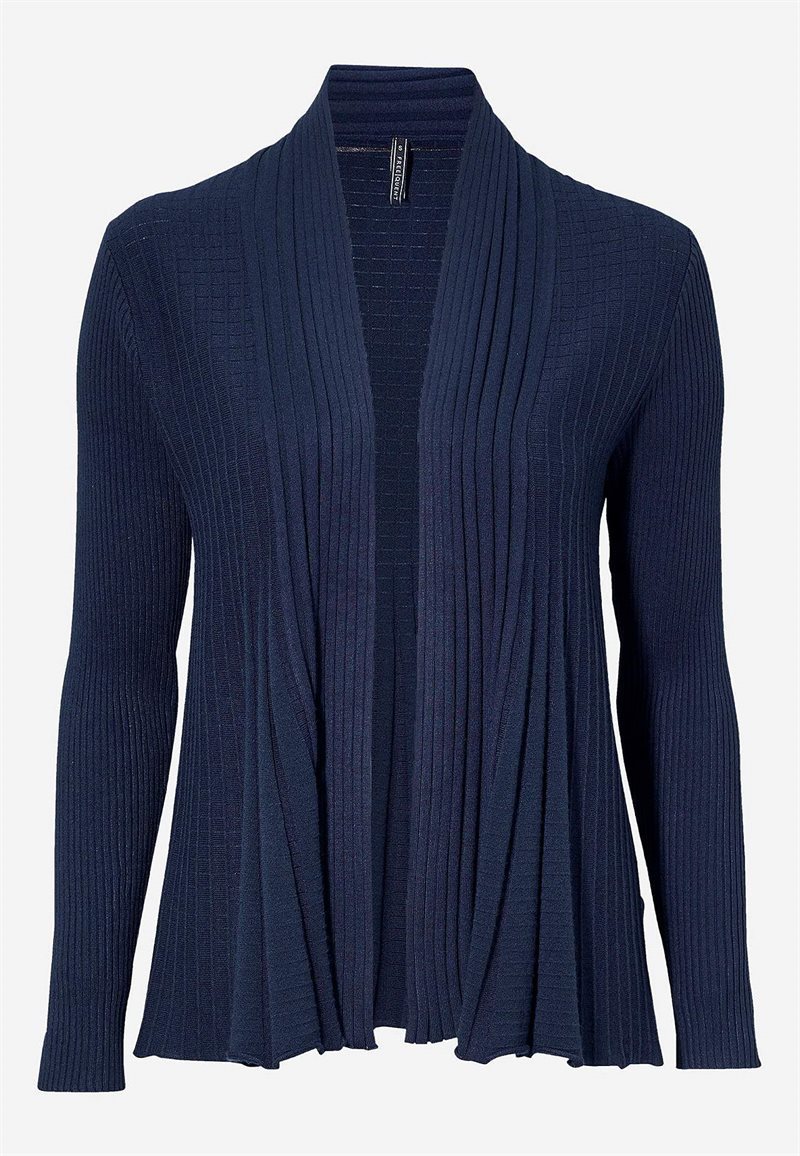 Ribbet, åben cardigan