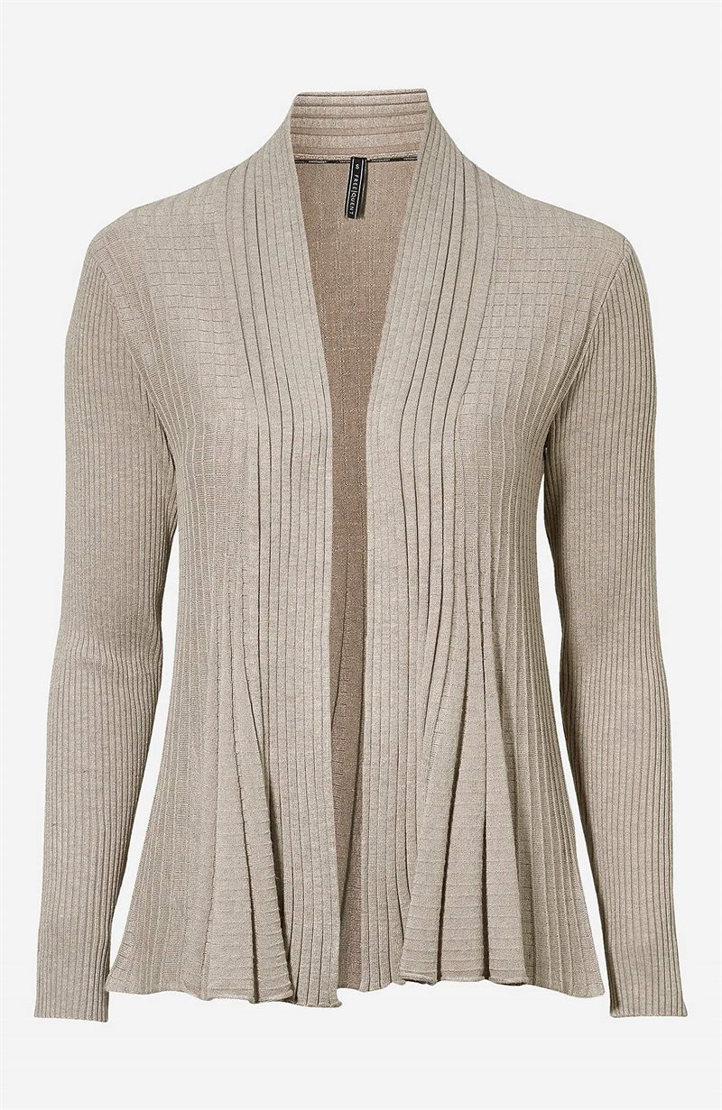 Ribbet, åben cardigan