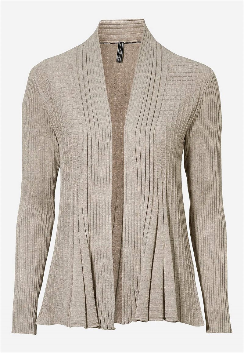 Ribbet, åben cardigan